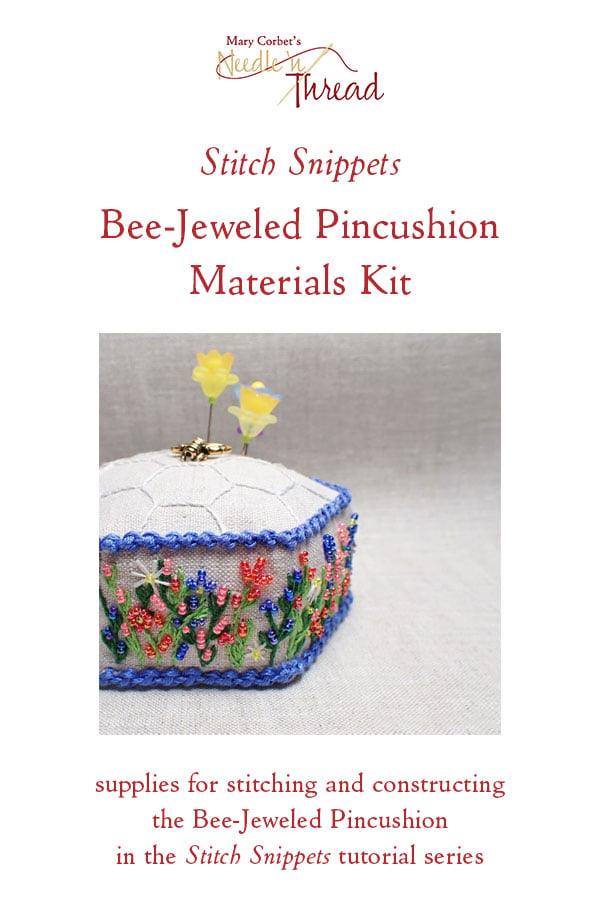 Image of Bee-Jeweled Pincushion Materials Kit