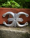 WL&A Handmade Old Style Double Peyote Naja Belt Buckle - Size 3.5in x 3in 