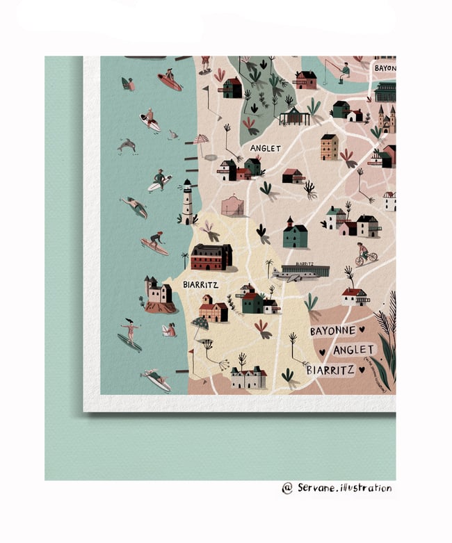 " Carte Bayonne-Anglet-Biarritz " 