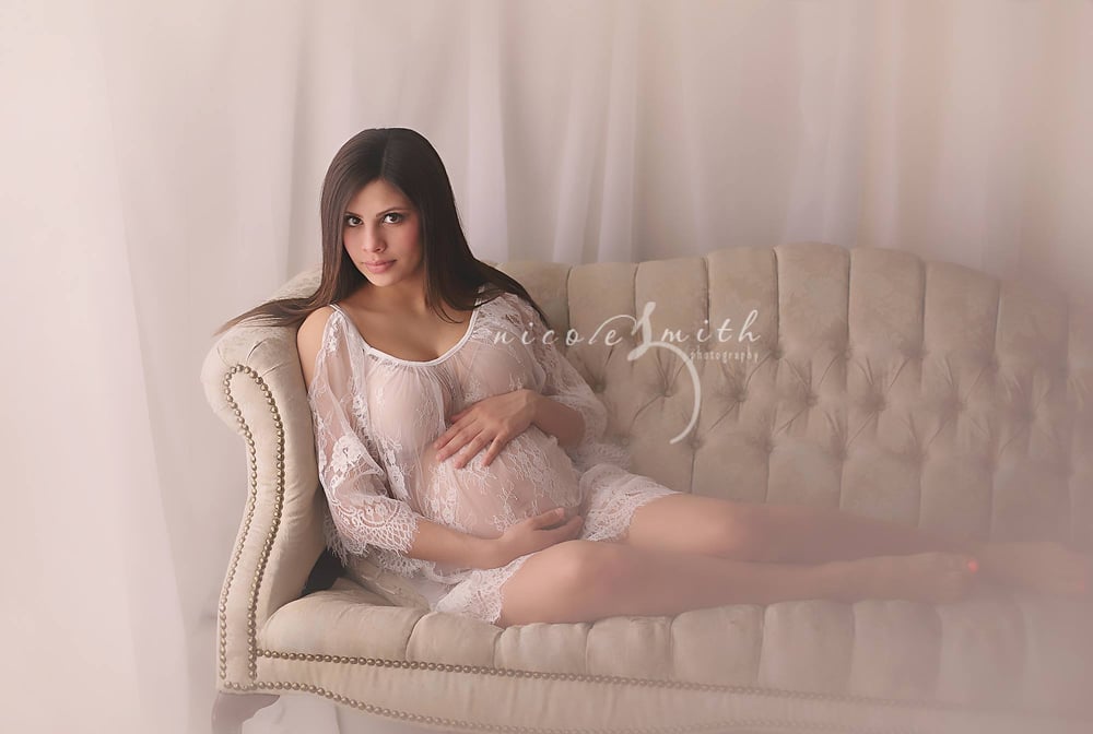 Image of Alice maternity lace top