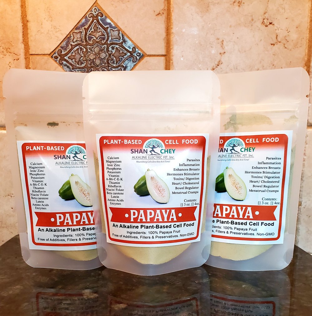 PAPA-YAY! Leaf Tea & Raw Green Fruit /Seed Powder-Parasites-GERD/Reflux-Digestion-Enzymes-Metabolism