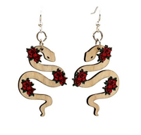 Snake and Rose Earrings