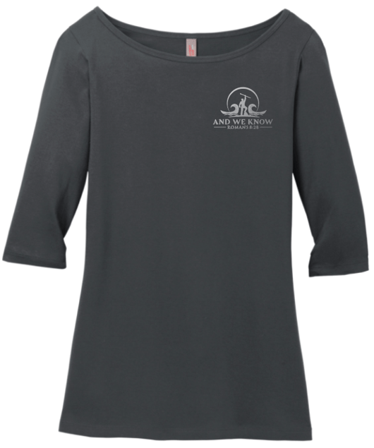 3/4 Sleeve Women's T with Silver Logo Front/Back | Right To Print