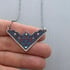 Mixed Metal Silver and Tea Tin Triangle Necklace Image 3