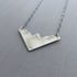 Mixed Metal Silver and Tea Tin Triangle Necklace Image 5