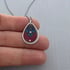 Small Silver Mixed Metal Teardrop Necklace Image 3