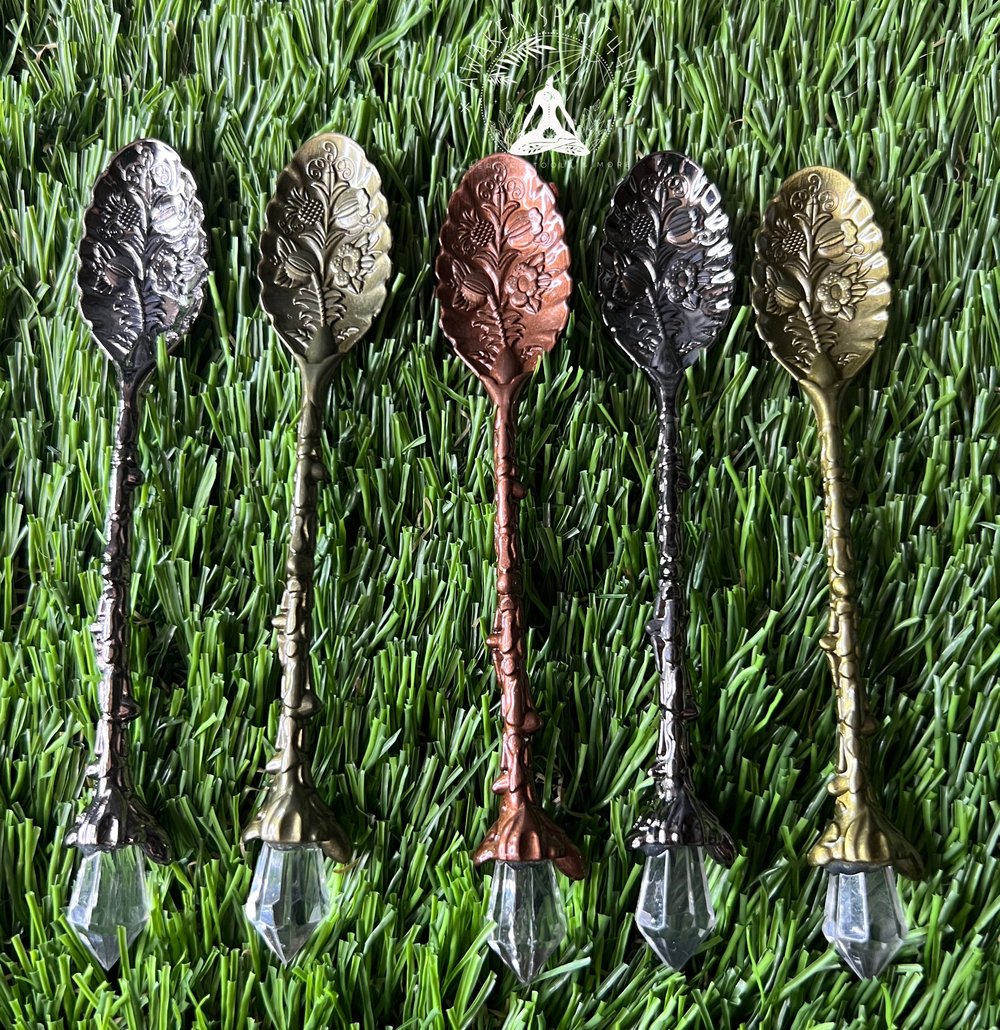 Image of Clear Quartz Herb Spoon 