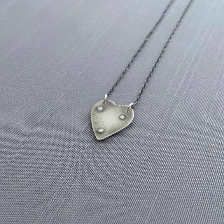 Silver Mixed Metal Tea Tin Heart Necklace Image 5