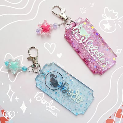 Image of Animal Crossing Admit One Resin Keychains