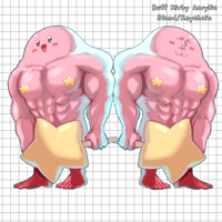 Image of Buff Kirby Standee Charm | 4 inch Holo