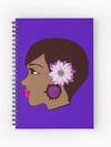 Flower Women Black Queen Summer Spiral Notebook