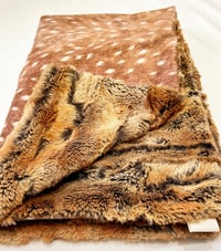 Image 1 of Fawn Minky Car Seat Blanket