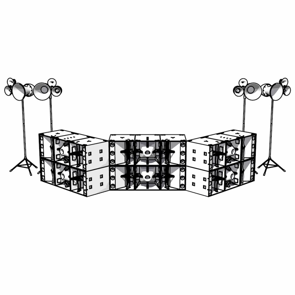 Image of 4 x Air Motion + 6 x Nexus Q + 12 x Nexus XL = Air Motion QXL 18 Delta Array