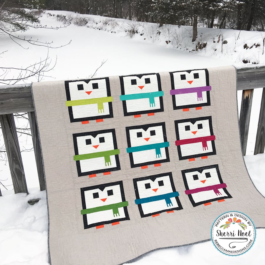 The Big Chill Penguin Quilt Pattern / Patterns by Rebecca Mae Designs