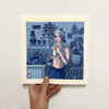 Blue Girl Print