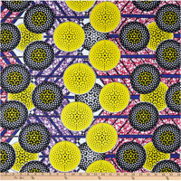 Image of African Ankara Print Kgabu Yellow/Black Shade