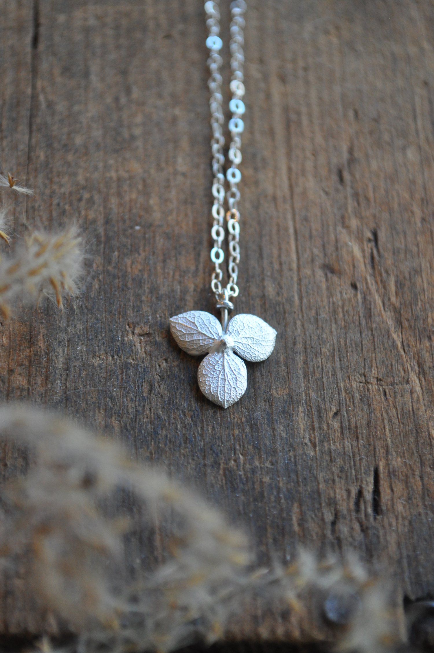 Image of One of a Kind Hydrangea Necklace in Sterling Silver
