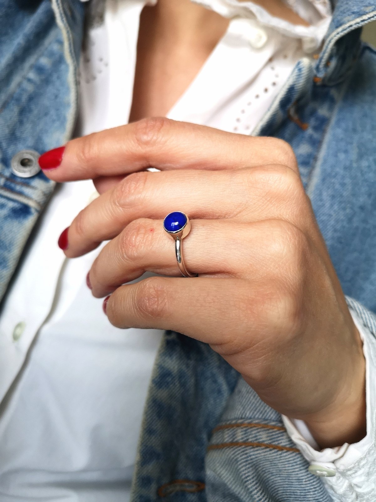 narayan Bague lapis lazuli taille 52 ref. 7612