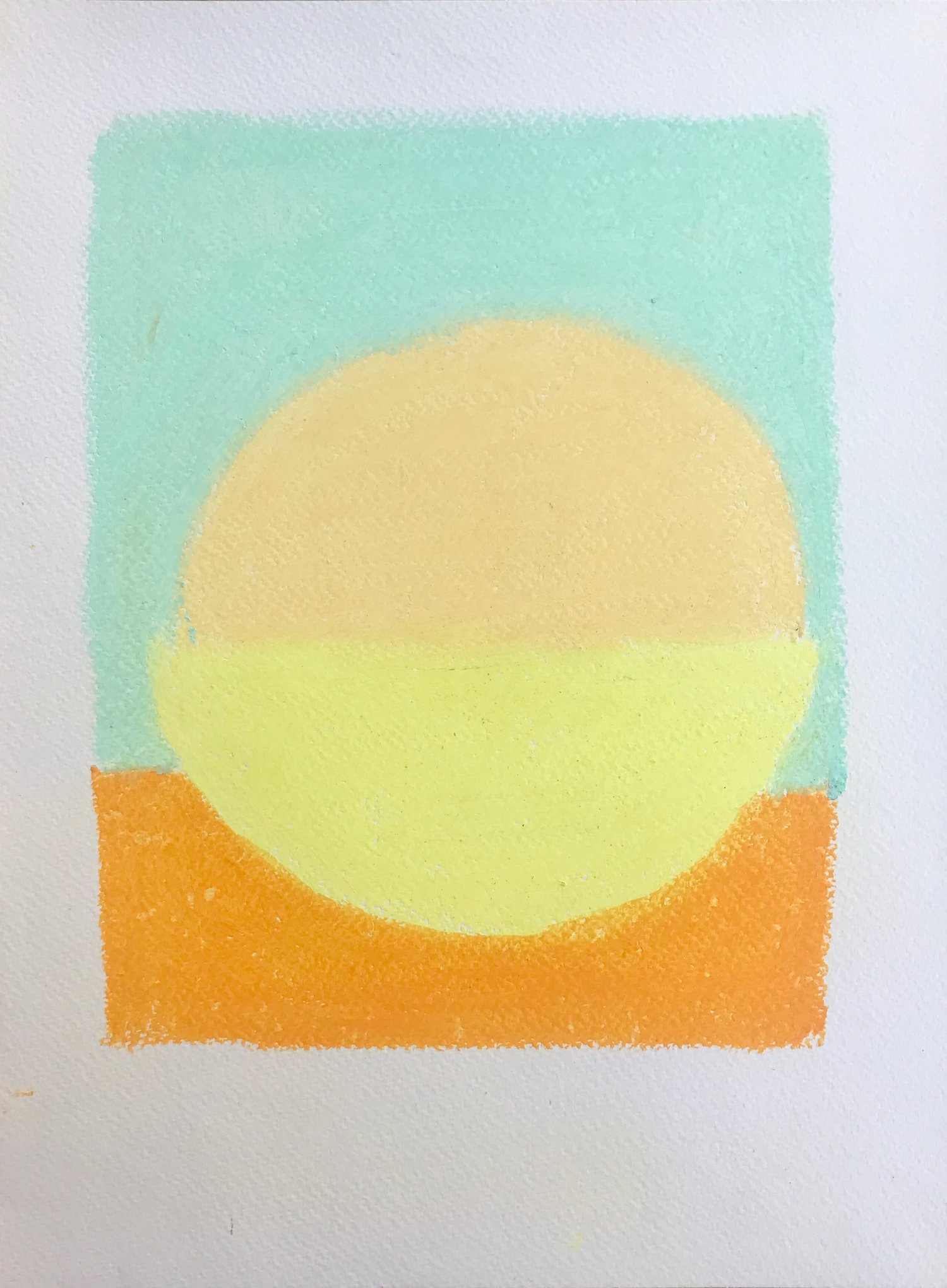 Oil pastel study - cc 21x33 cm, oil pastel on aquarelle paper