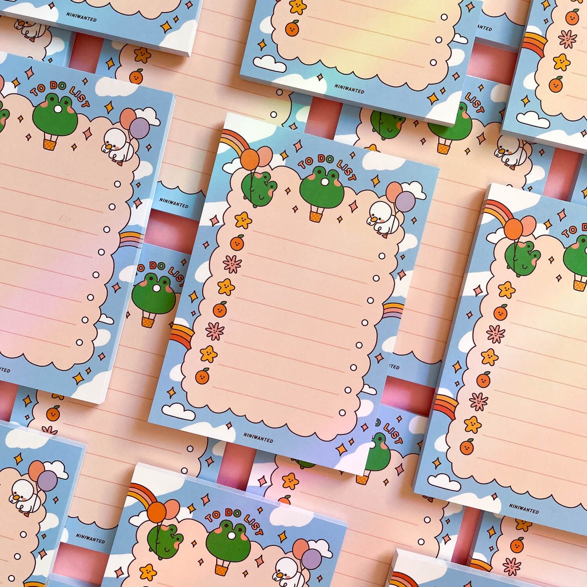 Set of 2 notepads Happy Frog & Kawaii Friends