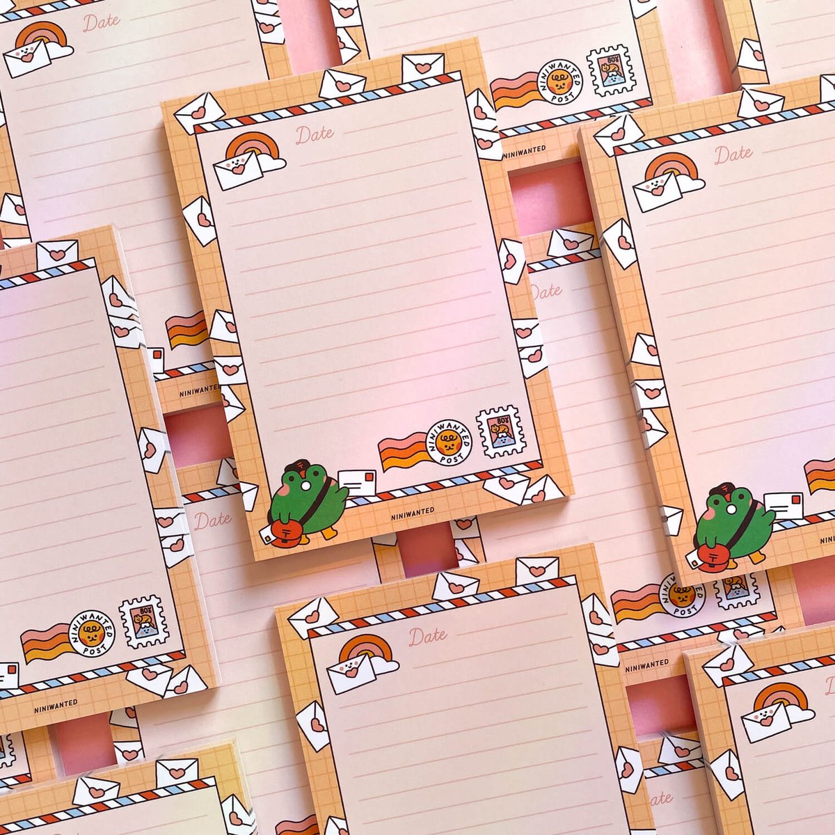 Set of 2 notepads Happy Frog & Kawaii Friends