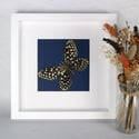 Woodcut Framed Butterfly 