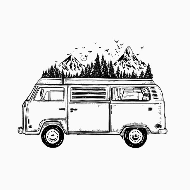 Mountain Van Art Print