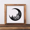 Mountain and Moon Art Print