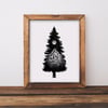 Mountainous Tree Art Print
