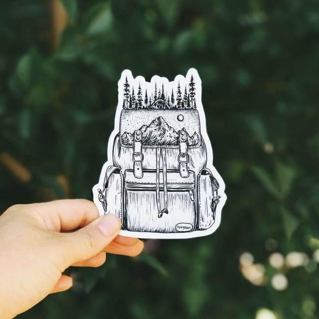 Forested Backpack Sticker