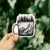 Forested Coffee Mug Sticker
