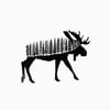Forested Moose Sticker