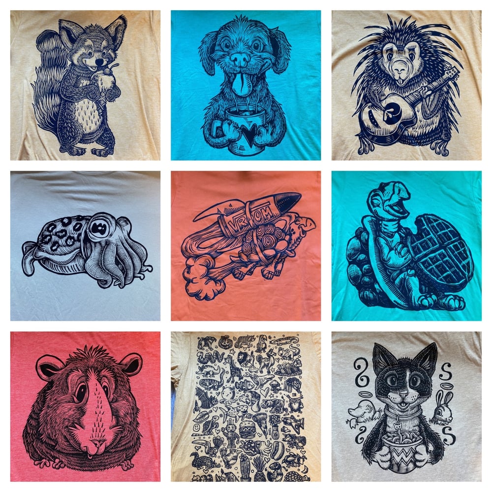 T-shirt sale! UNISEX Wacky Woodcut Wednesday