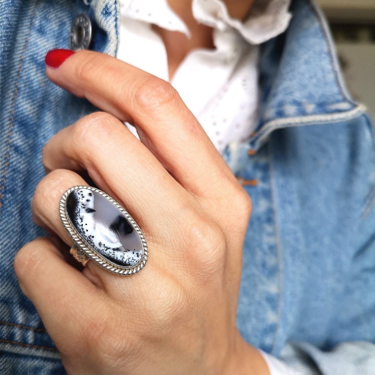 Image of Bague Merlinite, taille 52- ref. 7563