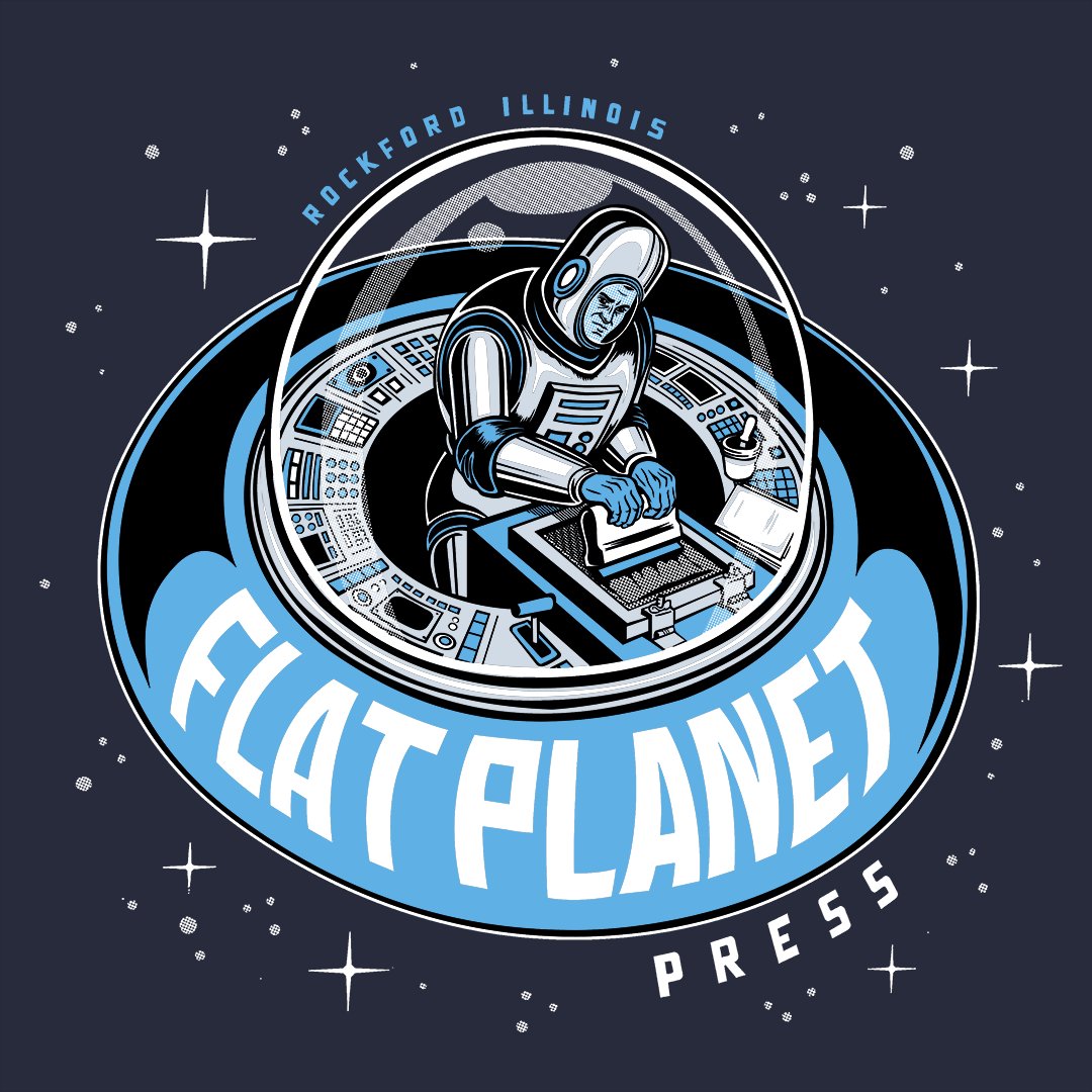 flat planet press - spaceman hoodies