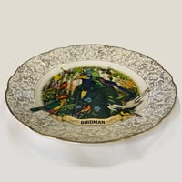 Image 2 of Birdman - Vintage Porcelain Plate - UNIQUE PIECE - #0722