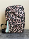 Leopard print water proof canvas sling bag 