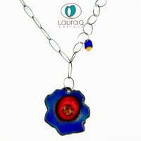 Image 2 of Double -take Poppy necklace with bell flower