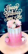 Pink Ombré Drip Cake