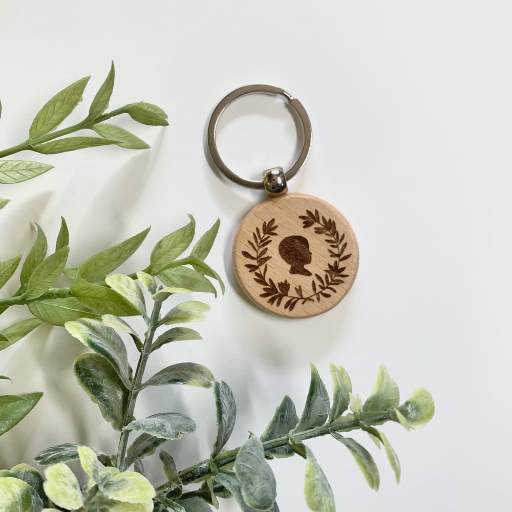 Image of Custom Engraved Silhouette Keychain
