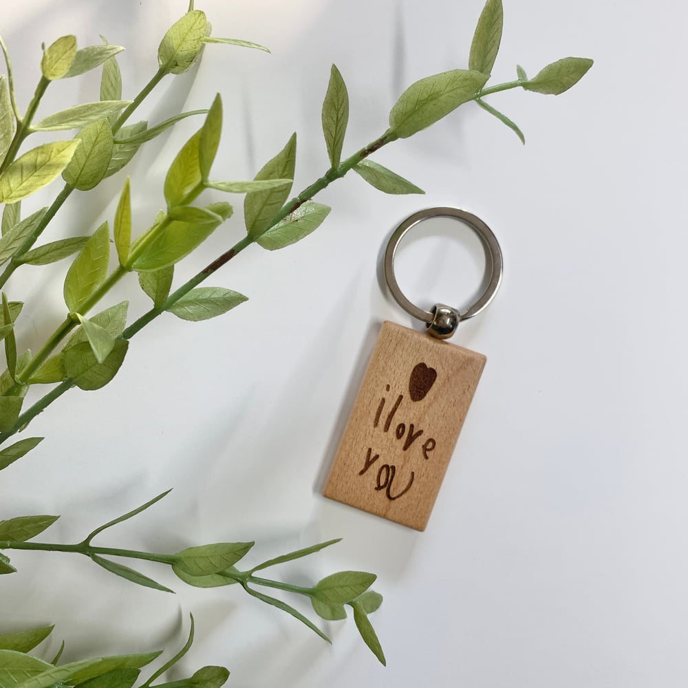 Image of Engraved Handwriting Keychain