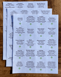 Image 3 of Vegetable, Herb & Fruit Seed Box Planting Date Labels