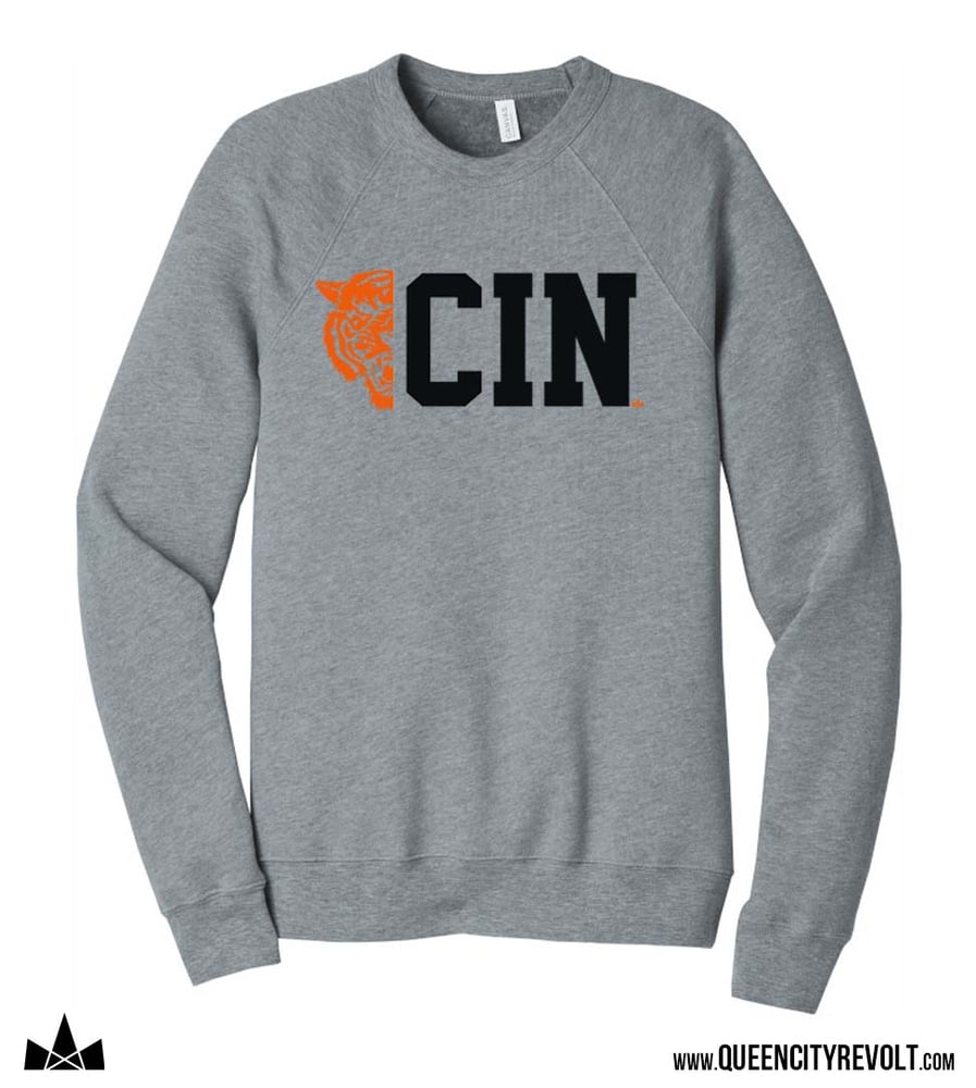 Image of CIN Football Crew Sweatshirt, Grey