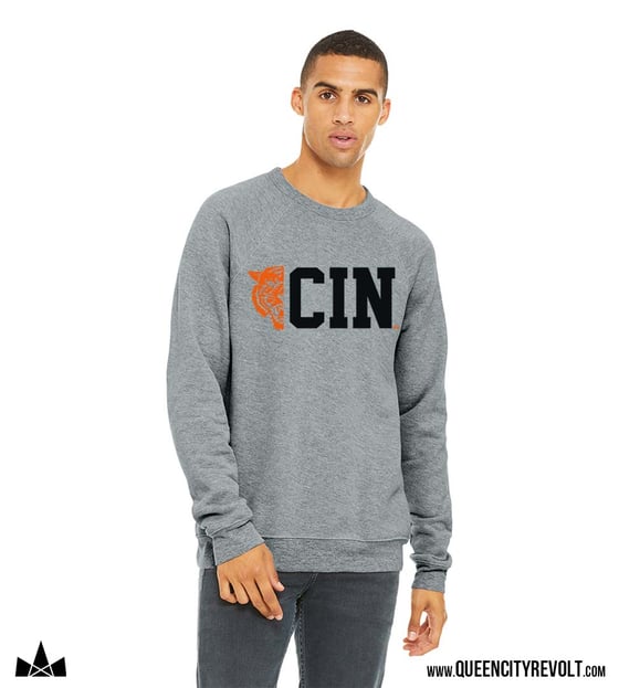 Image of CIN Football Crew Sweatshirt, Grey