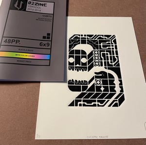 Image of 02Zine + Septic/Chewing Machine Letterpress Prints Bundle