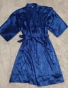 Silky Satin Robe - Blue