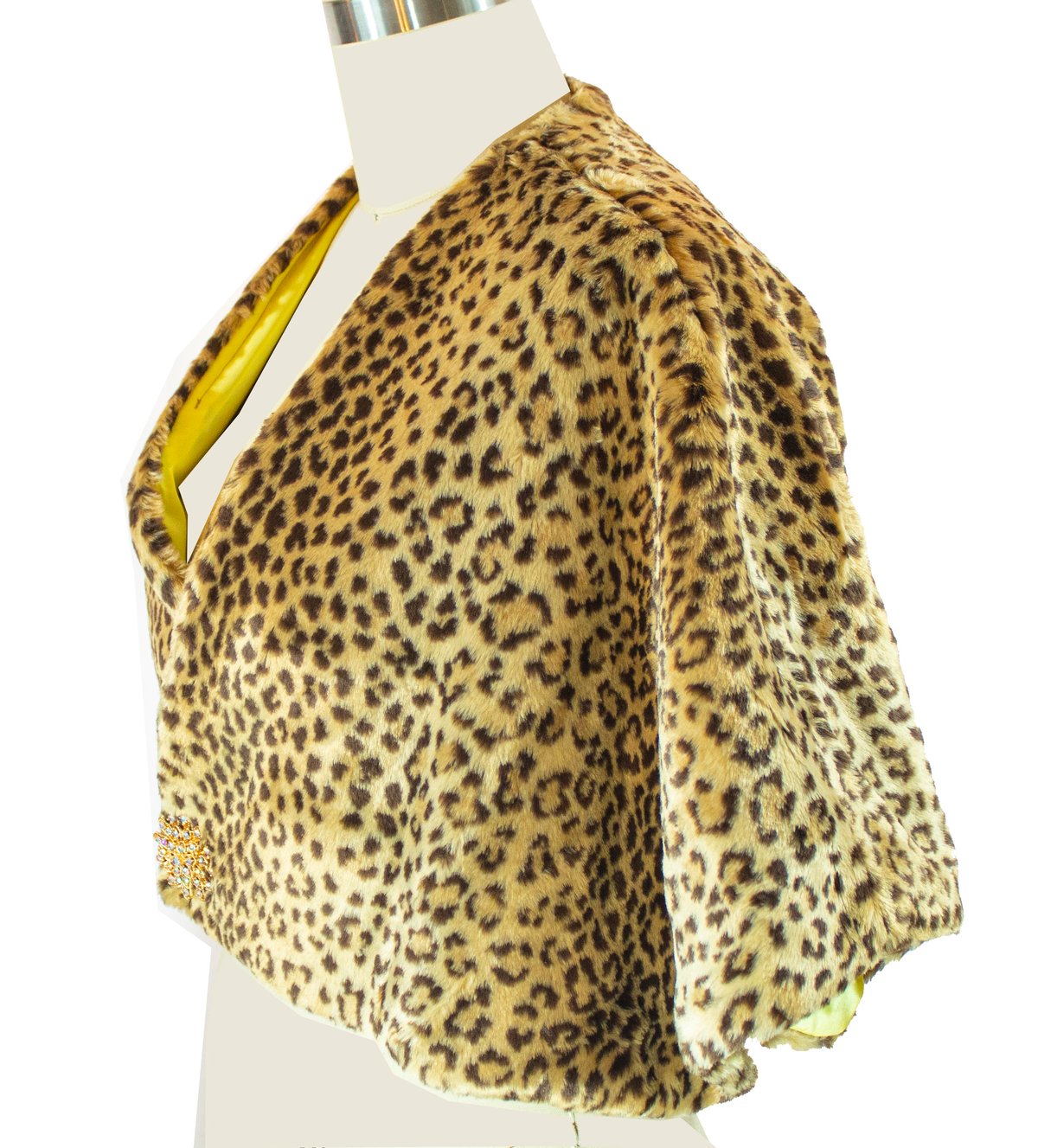 Image of Leopard faux fur bolero