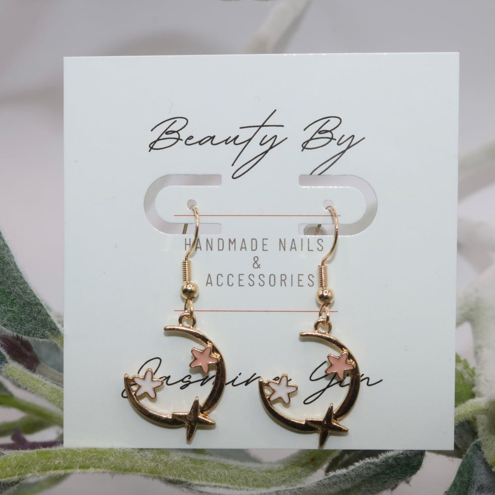 Image of Make A Wish Pink Drop Earrings