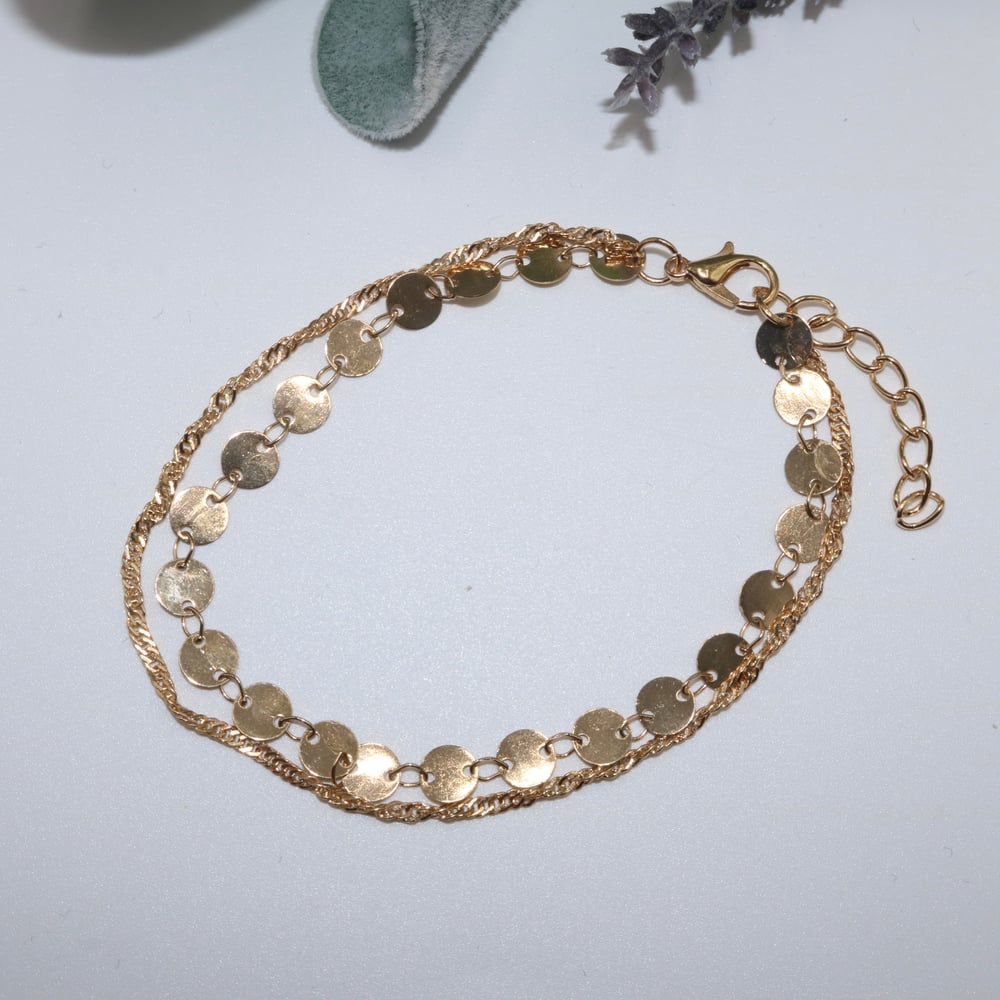 Image of Gold Double Chain Bracelet