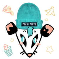 Image 1 of Aqua Trash Puppy Beanie 